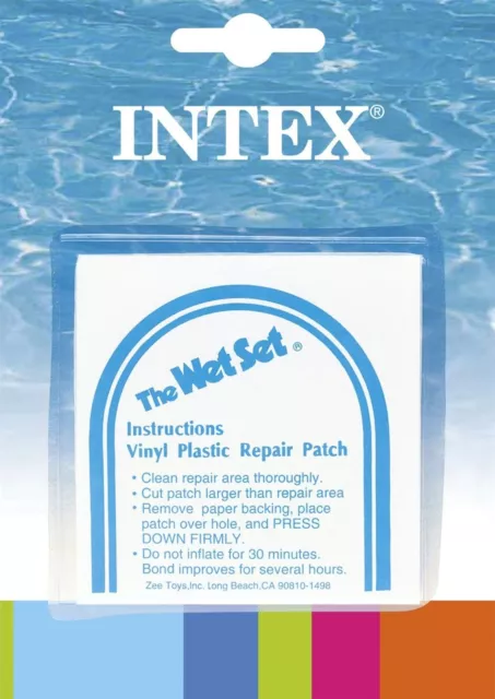 6 Intex Wet Set Vinyl Plastic Repair Patch for Inflatable Boat Tent Bag KIte