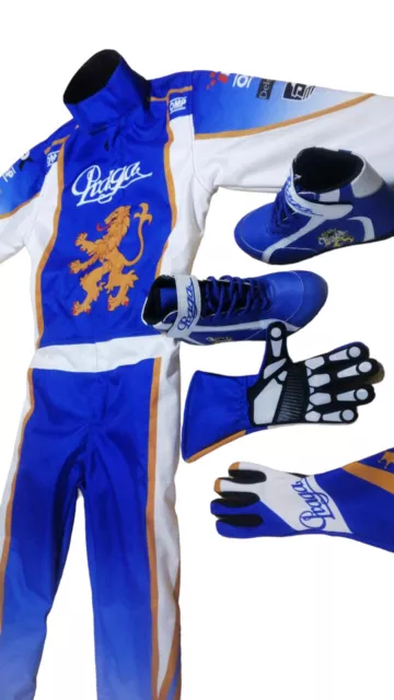 Praga Go Karting Race suit with free Shoes & gloves digitally printed level 2