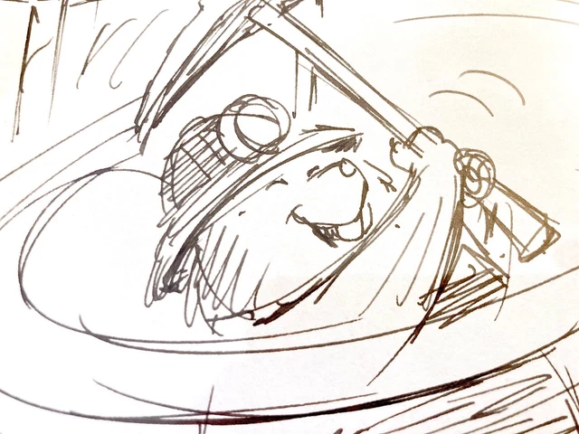 Ted Berman ORIGINAL STORYBOARD DRAWING by Disney Legend Ted Berman (1977 ...