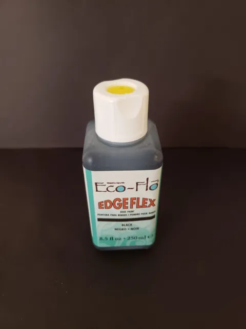 Pintura de borde Eco-Flo Edgeflex de cuero bronceado 8,5 fl.oz. (250 ml) negro 2810-01, usado