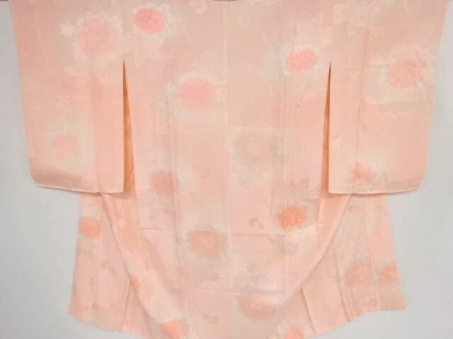 45440# Japanese Kimono / Antique Juban / Woven Floral Kusudama
