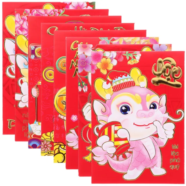 Vietnamese New Year Red Envelopes 2024 - Year of The Dragon - Lucky Money