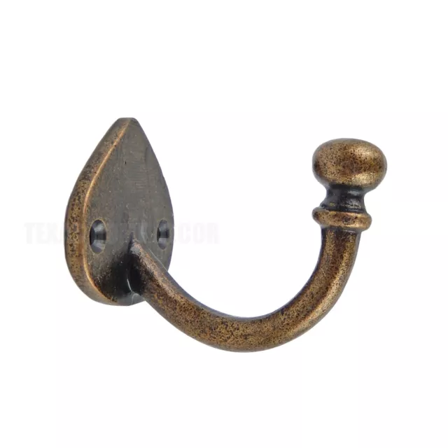 Teardrop Wall Hook Metal Door Key Robe Coat Towel Clothes Hanger Antique Bronze