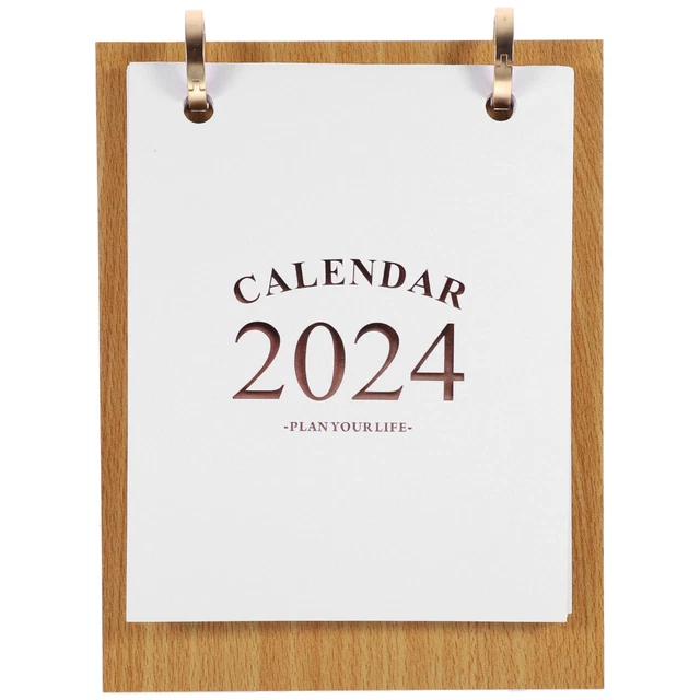 DESK CALENDAR 2024 Standing Flip Desktop Calendar Portable Calendar for