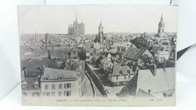 Antique Postcard Amiens View from  the Water Tower Pre WW1 France