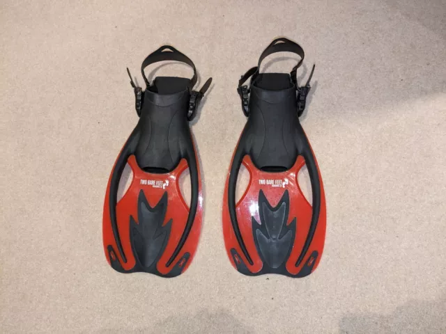 Two Bare Feet Boarding Co. Flippers - Red/Black - Size L/Xl Junior