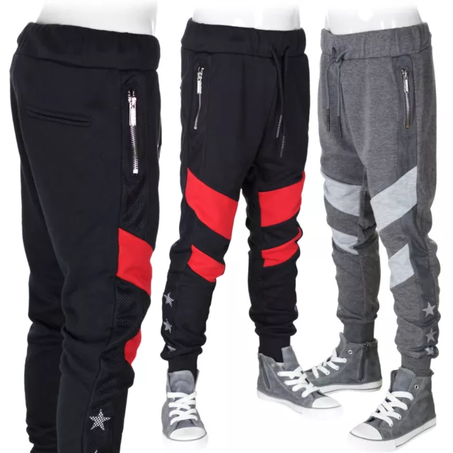 Jogginghose Freizeithose Kinder Hose Sporthose Turnen Jungen Joggers Neu #BH43