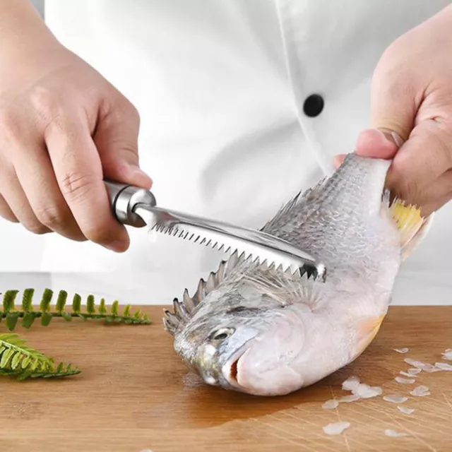 Fish Scale  Stainless Steel Manual Fish Scale Remover Kitchen Gadget