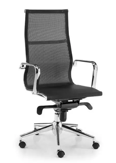 Sillón de dirección alto BERLIN negro de Euromof super comadas envió 24/48Horas