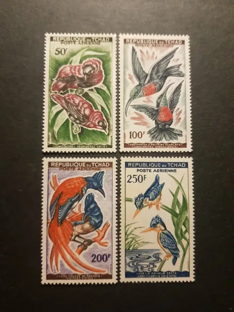 Briefmarke Tschad Vögel Tierwelt Tiere Post Luft Pa N° 3/5 Neu Luxus MNH 1961