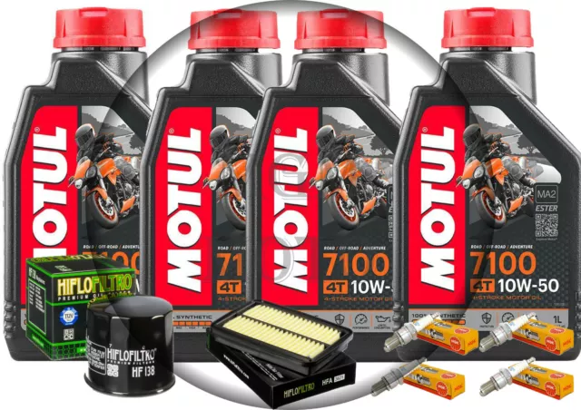 Kit Tagliando Suzuki Gsf Bandit  650 Motul 7100 10W50 Candele Filtro Aria Olio