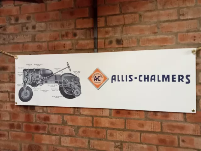 ALLIS CHALMERS  MODEL CA TRACTOR  large pvc WORK SHOP BANNER garage