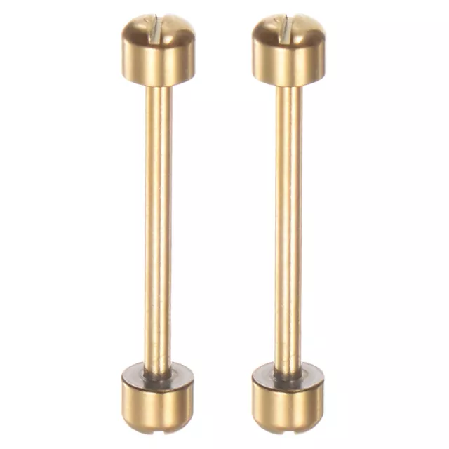 2pcs Watch Screw Tube Rod 22mm Stainless Steel Watch Strap Pins, Gold Tone