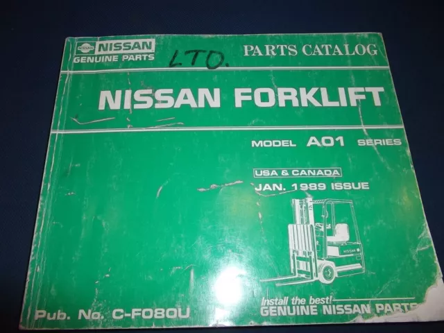 Nissan A01 Serie Muletto Sollevamento Camion Parti Manuale Libro Catalogo