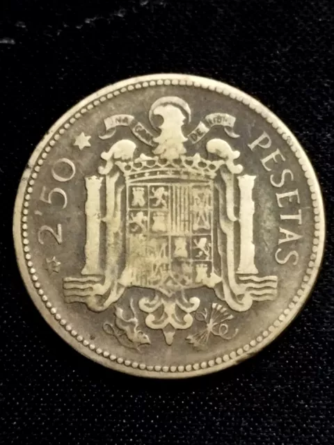 Moneda De 2,5 Pesetas De 1953 Francisco Franco Con Fallo De Acuñación !!