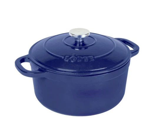 5.5 Quart Enameled Cast Iron Dutch Oven, Indigo