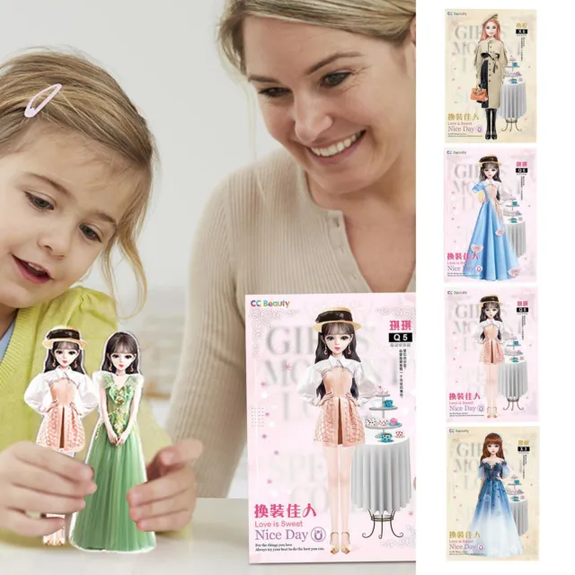 Magnetic Dress up Dolls Pretend and Play Travel Playset Toy Princess Dress up 2