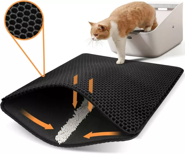 New Cat Litter mat Large Kitty Litter Box Trapping Sifting Mats Waterproof Urine