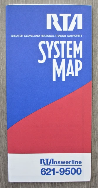 VINTAGE CLEVELAND RTA Transit System Map Bus Trolley Subway Ohio OH £14 ...