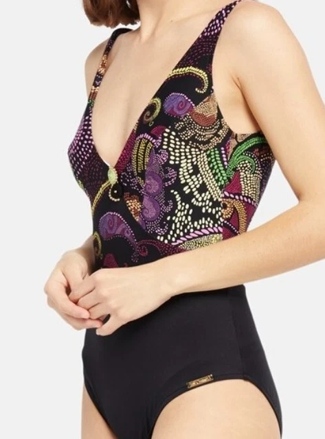 Maillot De Bain 1 Pièce Lise Charmel Aquarelle Nautique - Tahiti Aqua - FR85C (70C) - Neuf Avec étiquettes