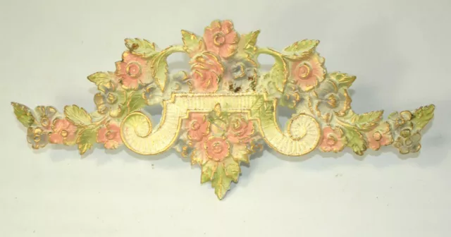Art Nouveau Antique Cast Iron Decorative Element Architectural Deco Victorian