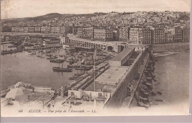 Cpa Alger. Vue Prise De L Amiraute. L.l.n°68. Ecrite..tbe
