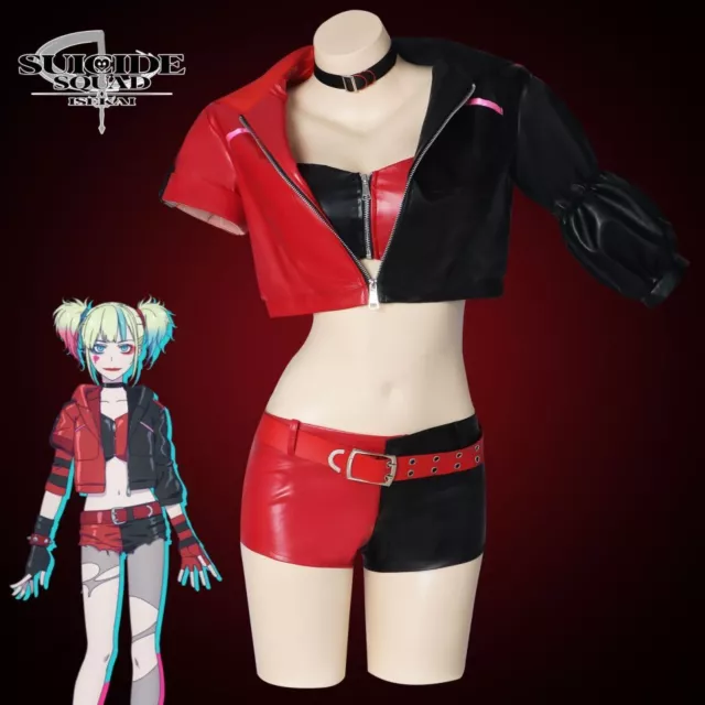 2024 Suicide Squad ISEKAI Cosplay Harley Quinn Costume Joker Girl Squad Outfit