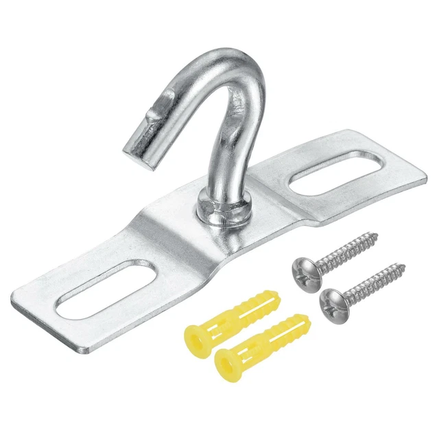 3Pcs Pad Eye Plate Ceiling Hooks 67mm Wall Mount Hanger Galvanized Iron