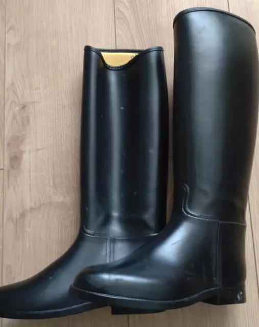 HARRY HALL CLASSIC Rubber Long Black Boots UK Adult 5.5/ EU 38.5 £12.99 ...