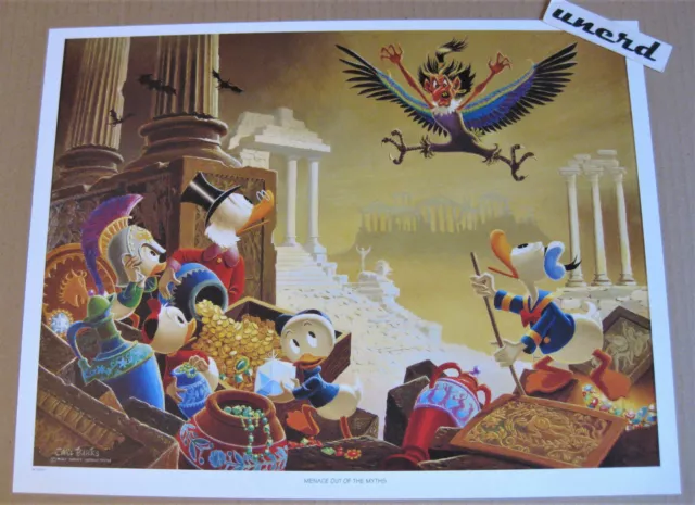 Carl Barks Kunstdruck: Menace out of the Myths - Scrooge, Donald Duck Art Print