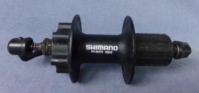 Vintage Shimano FH-M475 6-Bolt Disk Brake Free Hub 32H with Quick Release Skewer