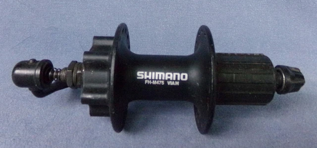 Vintage Shimano FH-M475 6-Bolt Disk Brake Free Hub 32H with Quick Release Skewer Vintage Shimano FH-M475 6-Bolt Disk Brake Free Hub 32H with Quick Release Skewer