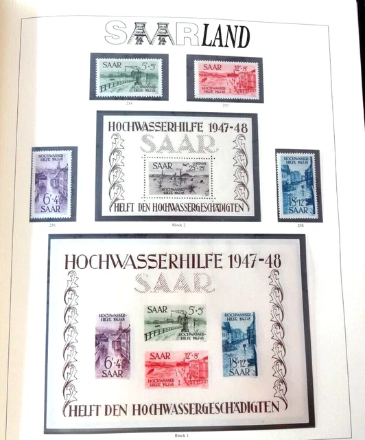 Saarland 1947 Bis 1959: Ohne Uhrdruck, Sonst Komplette Postfrische Sammlung (E)