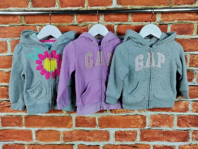 Pacchetto Felpa Con Cappuccio Bambina Età 18-24 Mesi 100% Gap Cerniera Casual Bambini 92Cm