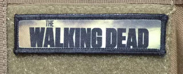 1x4 Walking Dead Logo  Morale Patch Tactical Military Army Badge Hook Flag