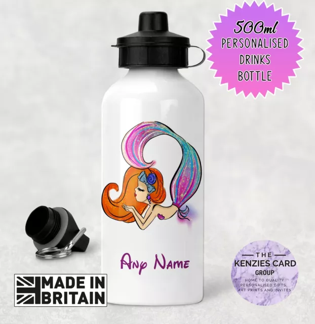 Personalised Mermaid Under The Sea Sports Water Bottle Stitch Bottle V2