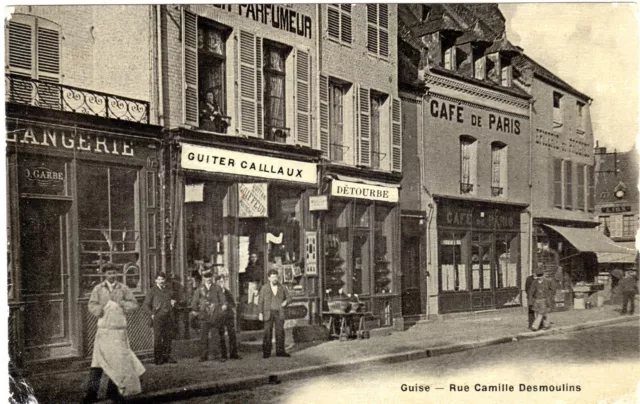 AK Guise Rue Camille Desmoulins Frankreich 1914 Feldpost 21 WK1 Militär