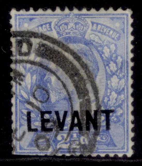 BRITISH LEVANT EDVII SG L5, 2½d ultramarine, USED. Cat £25.