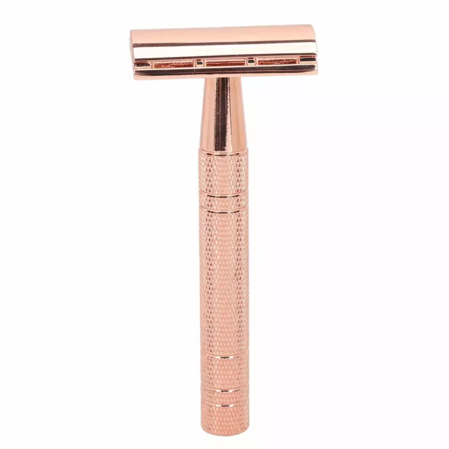 (Rose Gold)Safety Beard Clipper Handle Double Edges Washable Manual Beard GFL