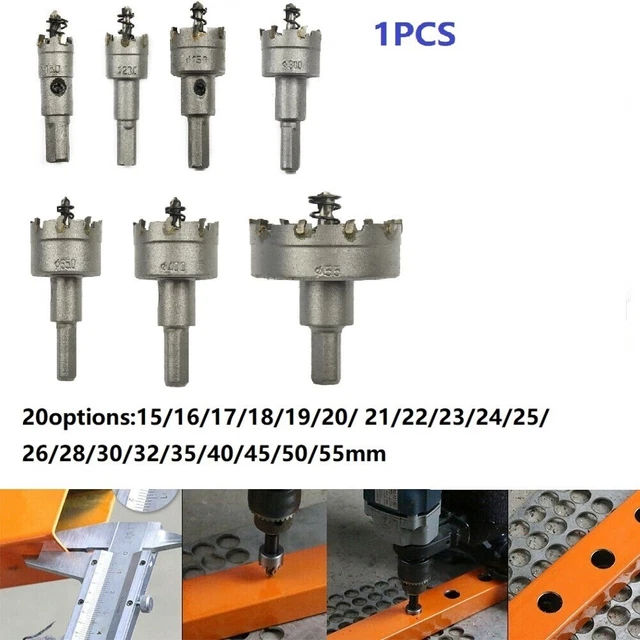 Metal Cutter Carbide Tip Stainless Steel TCT Drill Bit Holesaw Bits 15-55mm New