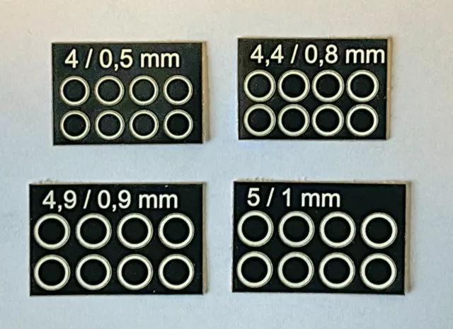 Pufferringe Spur H0 selbstklebend vorperforiert 4 Bogen a 8 Stk. versch. Größen