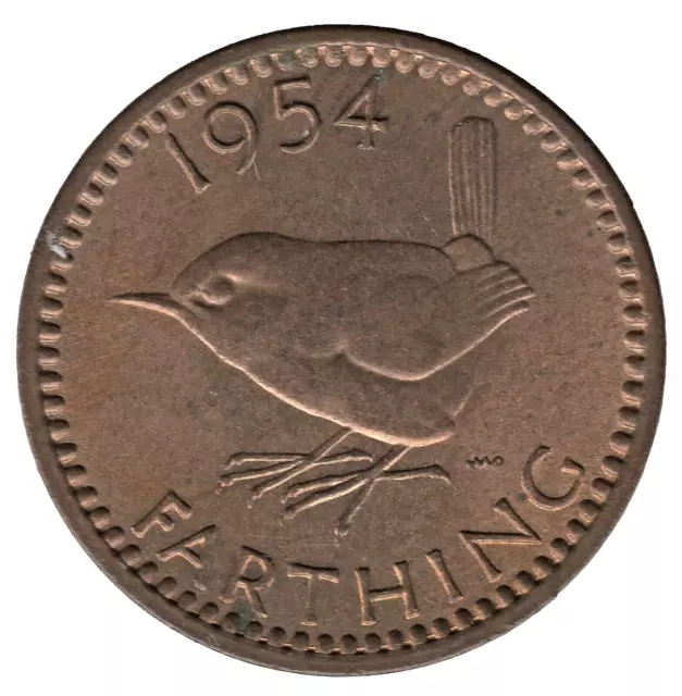 1954 Elizabeth II Farthing Coin