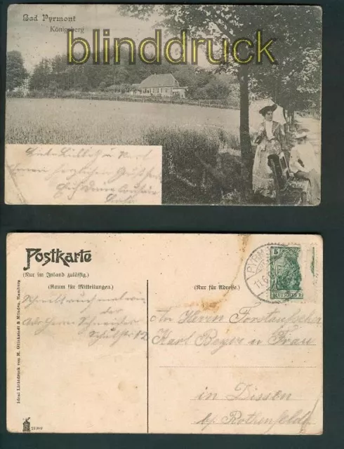 Bad Pyrmont sw-AK Königsberg 1907 (d5112)