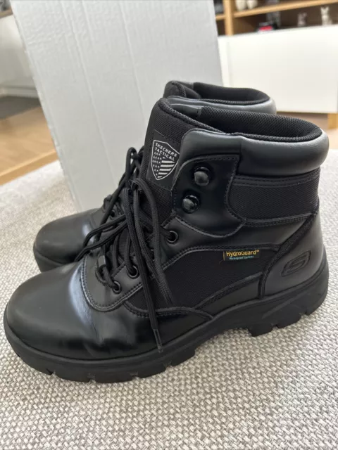 MENS SKECHERS TACTICAL Leather Waterproof Memory Foam Boots Size 7.5 ...