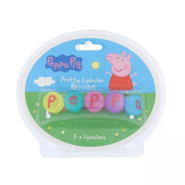 2 x Peppa Pig Peppa Pretty 5 x Lip Balms in Bracelet  - Ideal Gift