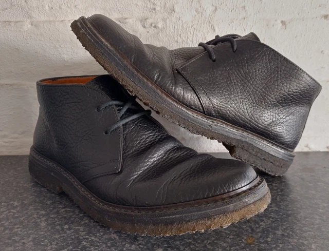 ASTORFLEX WALKFLEX BLACK Nero Leather Desert Boots EUR 42 UK 8 Italian Shoes 79.00 PicClick UK