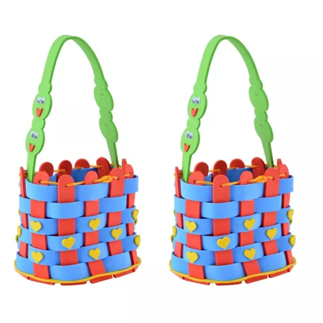 8 juegos cesta tejida hágalo usted mismo kit de materiales suministros de tejido bolsa cestas bolsas