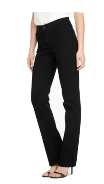 Nydj Marilyn Straight Leg 5 Pocket Black Lift Tuck Jeans-Size 12 (Nwt)