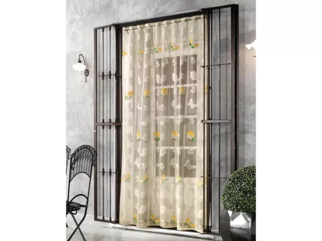 Tenda Zanzariera Per Porta Farfalle Con Asole E Piombo Cm.145/150X250 Panna