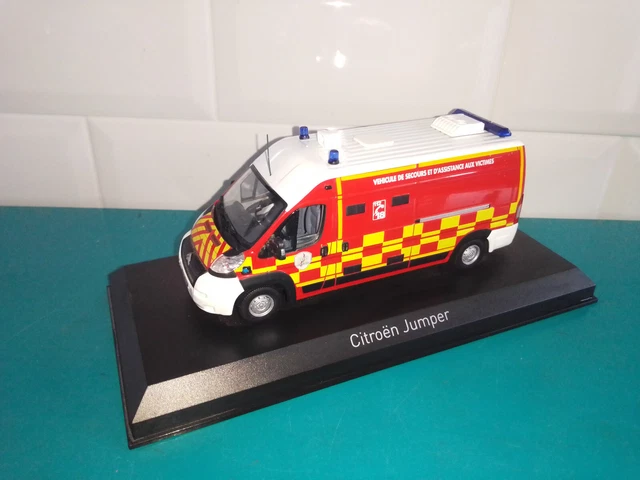 Norev 1/43 – Citroën Jumper Pompiers VSAV 2013 – Très Bon état, Sans Boîte